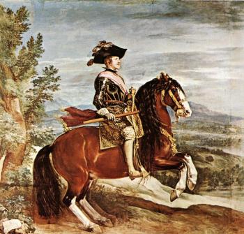 Diego Rodriguez De Silva Velazquez : Equestrian Portrait of Philip IV